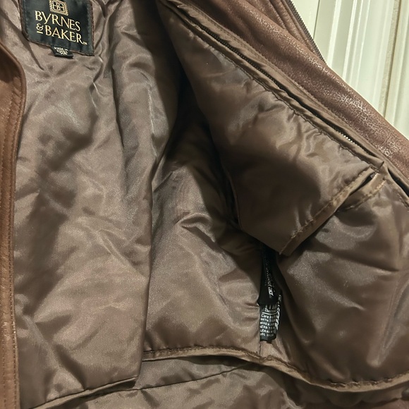 Women's Brown Leather Jacket - Picture 4 of 5
